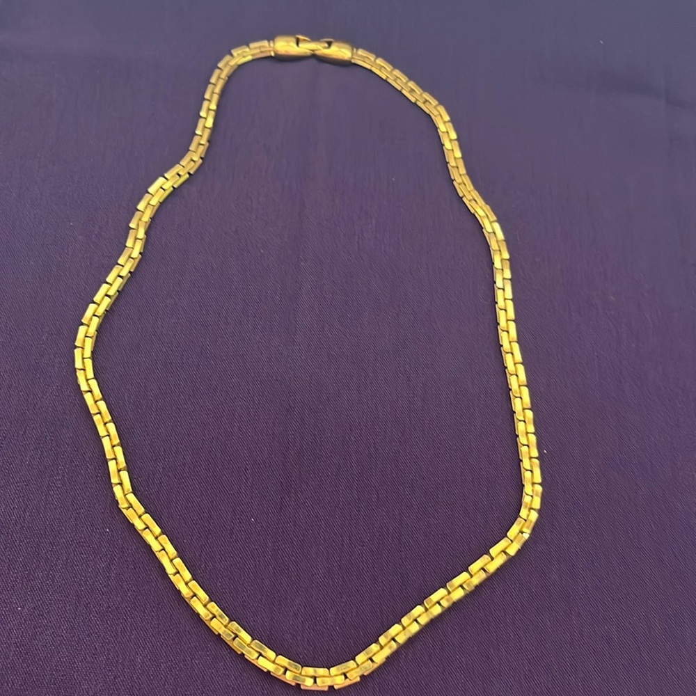 Women’s Vintage Givenchy Paris/NewYork 1980 Boston Chain Link Necklace - Picture 1 of 5